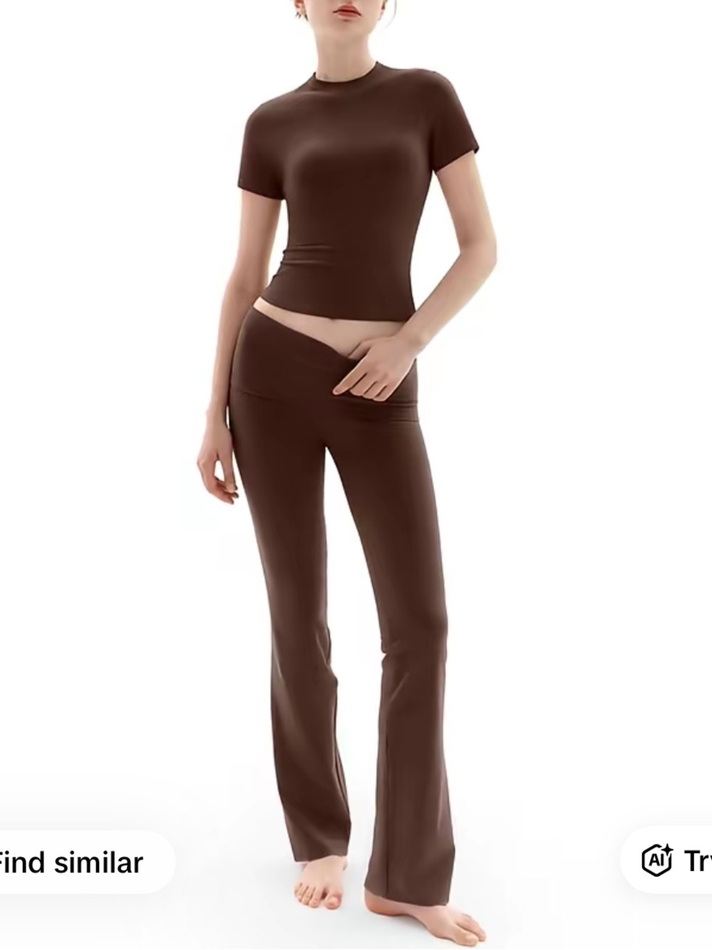 PUMIEY 2 piece lounge set chocolate large